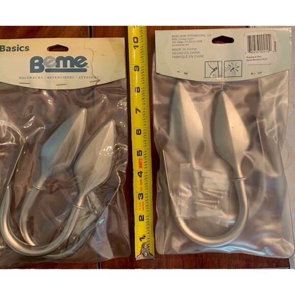 Basics Beme Curtain Holdbacks Ends - Picture 1 of 1